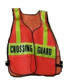 SCHOOL CROSSING GUARD Orange REFLECTIVE Traffic Safety Vest *One Size Fits All*
