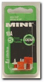 Little Fuse  BPMIN10 Mini Fuses.  1 card