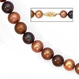 14K Multi-color Champagne Pearl Necklace, 8-9mm 18