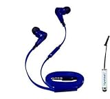 Super Bass Noise-Isolate Heavy Duty 3.5mm Stereo Earbuds for Motorola Moto G LTE (2014) (Blue) - with Microphone & Volume Control   MYNETDEALS Stylus