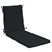 Strathwood Hardwood Chaise Lounge Chair Polyester Cushion, Solid Black