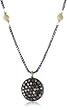 Lulu Designs Pave Diamond Pendant Star Dust Balls Necklace