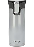 Contigo AUTOSEAL West Loop Stainless Steel Travel Mug with Easy-Clean Lid, 16-Ounce, Polar White