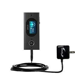 Gomadic Intelligent Compact AC Home Wall Charger for the iRiver T50 - High output power with a convenient, foldable plug design - Uses TipExchange Technology