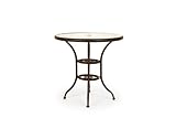 IMAGE OF Origin Round Bar Table with Glass Top