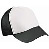 Trucker Mesh Baseball Cap in Polyester in Weiss - Schwarz