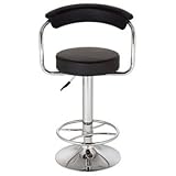 Bingham Black Adjustable Height Bar or Counter Stool