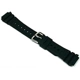 Watch Band Black Strap PVC Sport 18mm