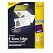 Office Products : Avery Ink Jet Clean Edge, White Glossy Business Cards