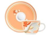 Espresso Coffee Mug and Saucer Set, My Little Darling, Biege Butterfly, Coffee Mug Set in Gift Box  from Cups and Saucers - Espresso