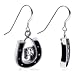 Black Onyx Sterling Silver French Hook Dangle Horse Shoe Earrings