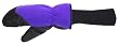 SnowStoppers STAY-ON Fleece Mittens (Large for ages 7-10, Purple)