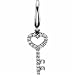 Diamond Skeleton Key Charm