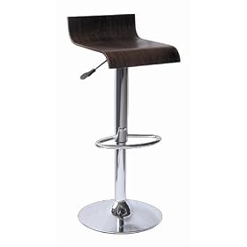 Darkwood Contemporary Wooden Bar Stool - Brown by South Mission
