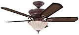 Hunter Ceiling Fans 23958 Regal Oak Fan - Leather Brown - Light Kit Indoor Fan 52