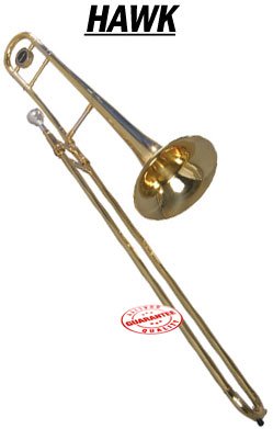 Hawk Gold Lacquer Slide Tenor Bb Trombone, WD-TB315