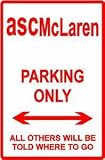ASC MCLAREN PARKING sign street car classic