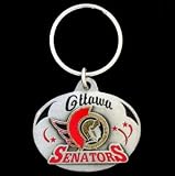 Ottawa Senators Hockey Pewter NHL Keychain