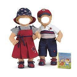 Red and Blue for Two Outfits for 15 Bitty Twins Dolls by