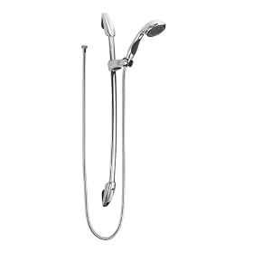 Delta Faucet 56713 Three-Function Wall-Mount Hand Shower on a Slide Bar, Chrome by DELTA FAUCET