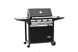 BeefEater BBQ  3 Burner 900 Series Deluxe BBQ with Side Burner and Metal Trolley