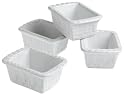 Reco International Romertopf Mini Bread Bakers, Set of 4, White