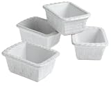 Reco International Romertopf Mini Bread Bakers, Set of 4, White