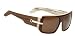 SPY DOUBLE DECKER Sonnenbrille Shiny Brown with Horn layer - Bronze
