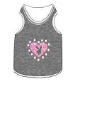 Playboy Heart With Stones Dog Tee Small Grey