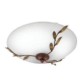 Eglo  86865A Catania, Antique-Brown-Gold, 1-Light Ceiling Light Fixture
