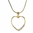 14K Yellow Gold Journey Heart Pendant Necklace