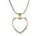 0.20 Ct.T.W. Diamonds in 14Kt. Yellow Gold Heart Pendant Necklace. Diamond 14Kt. Yellow Gold Heart Pendant Necklace