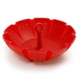 Norpro Silicone 9 Inch Steamer In Red NEW