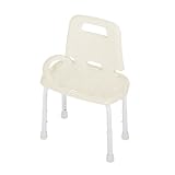 Cosco Ability Care Adjustable Bath/Shower Chair with Back and Arm, Sand