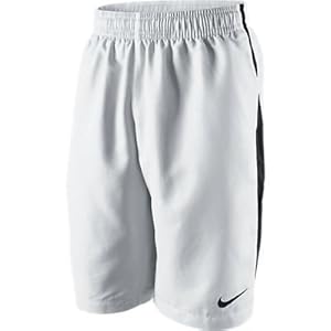 Nike Short TS Longer Woven - Pantalones cortos, color blanco / negro, talla M