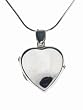 Sterling Silver Heart Locket Pendant with 18" Snake Chain