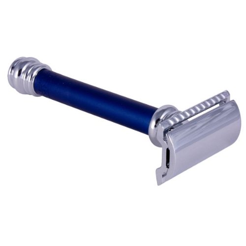 Merkur 38 à double rasoir de sûreté de bord - manche long bleu