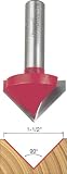 Freud 20-116 1-1/2-Inch Diameter 90-Degree V-Grooving Router Bit with 1/2-Inch Shank