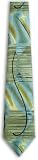 Jerry Garcia Abstract Silk Neck Tie Shades of Green with Brown and Black