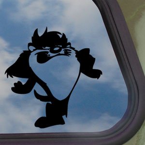 Tasmanian Devil Black Decal TAZ Car Truck Window Sticker