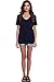 Alexander + David Women's Slub Cotton Modal Tops Burnout Loose V-Neck Boyfriend T-Shirt Stitch Back Casual Tee (Black, Medium)