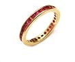 18k Yellow Gold Ruby Full Circle Band Size 6 Ct.tw 1.65