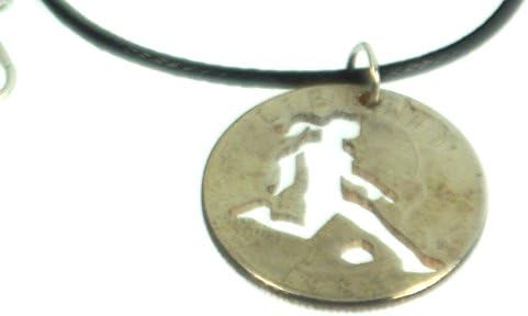 Hand Cut Us Quarter with the Womens Soccer Theme on a 18.5 Inch Choker