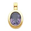 14K Yellow Gold Amethyst Pendant