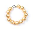 Single Strand 7-7.5 Inch 14MM Golden Shell Pearl Bracelet