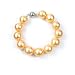 AugustinaJewelry Single Strand 7-7.5 Inch 14MM Golden Shell Pearl Bracelet