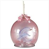 Review ABVG  / Glass Christmas Ornament - Dolphins