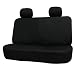 FH-FB051 BLACK R012 Multifunctional Flat Cloth Bench Seat Covers has three zippers to accommodate left and right 40/60 split, 40/20/40 split and 50/50 split