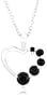 Sterling Silver Sapphire Heart Pendant, 18"