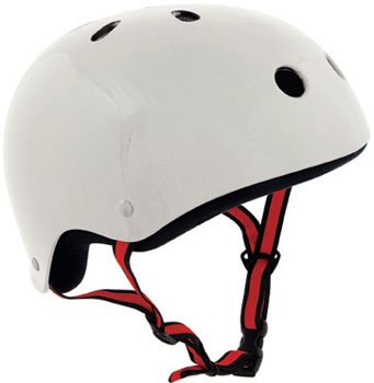 Skate/BMX Helmet White Metallic-Medium (55cm-56cm)